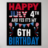 Poster 4e Et oui c'est mon 6e anniversaire patrioti améri (Devant)
