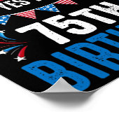 Poster 4e Et oui c'est mon 75e anniversaire Patriot Améri (Coin)