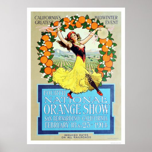 Poster 4e National Orange Show 1914 (Devant)