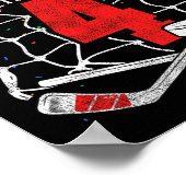 Poster 4th Birthday Hockey Lovers It's Great To Be 4 Year (Coin)