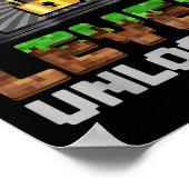 Poster 4th Grade Level Unlocked Pixel Game First Day Boy  (Coin)