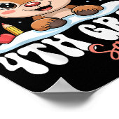 Poster 4th Grade Squad Reindeer Christmas Lights Cute Win (Coin)