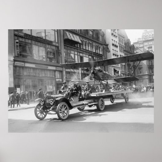 Poster 4th of July Biplane, early 1900s (Devant)