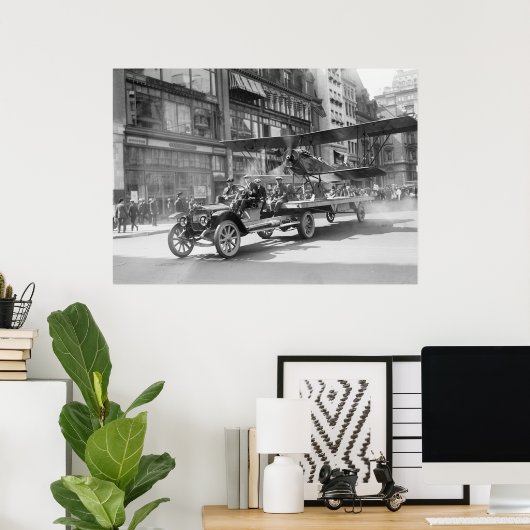 Poster 4th of July Biplane, early 1900s (Bureau à domicile)