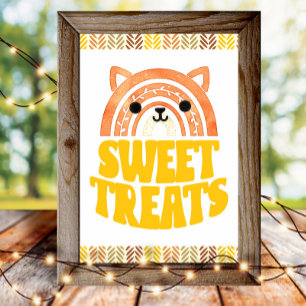 Poster 4x6 Sweets Boho Woodland Fox Anniversaire Desserts