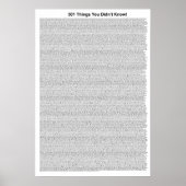 Poster 501 choses que vous ne saviez pas (blanc) (Devant)