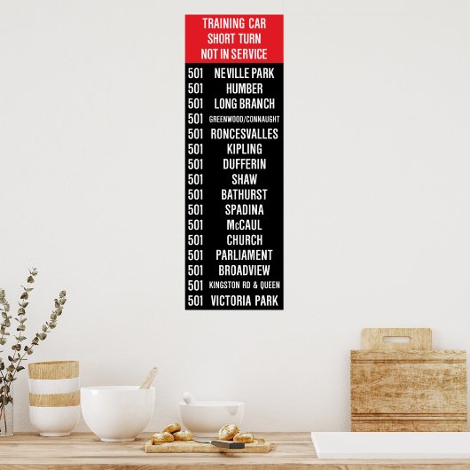 Poster 501 REINE Rollsign (CLRV/ALRV) (Cuisine)