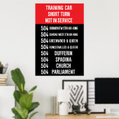 Poster 504 KING streetcar rollsign - CLRV/ALRV (Bureau à domicile)