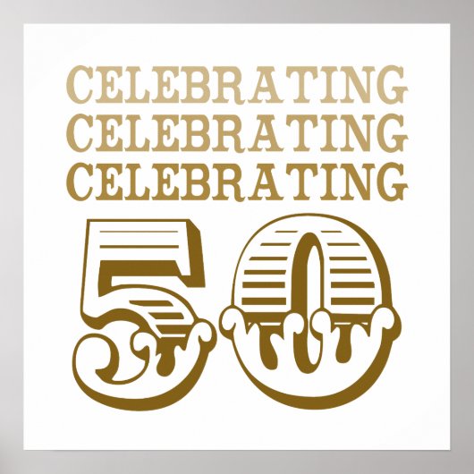 Poster 50 ans de fête ! (fête d'anniversaire) (Devant)