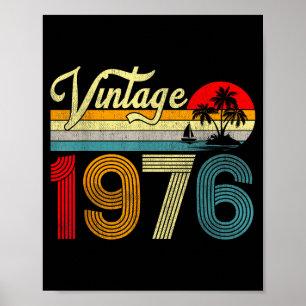 Poster 50 Ans Vieux 1976 50e Anniversaire Hommes Femmes