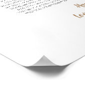 Poster 50 choses que nous aimons à propos de vous aquarel (Coin)