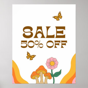 Poster 50% De Promo, Boutique Signe, Boutique Magasin