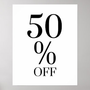 Poster 50% De Promo Signal, Vente Au Détail
