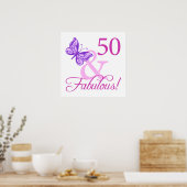 Poster 50 Et Cadeaux Fabuleux D'Anniversaire (Plum) (Cuisine)