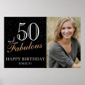 Poster 50 et Fabulous Black 50th Birthday Party Photo (Devant)