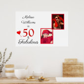 Poster 50 et nom fabuleux Deux photos 50e anniversaire LG (Cuisine)