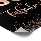 Poster 50 & Fabulous Birthday Sign Rose Gold Confetti (Coin)