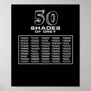 Poster 50 nuances drôles de gris