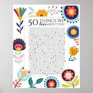 Poster 50 raisons pour lesquelles nous vous aimons, 45 Ra