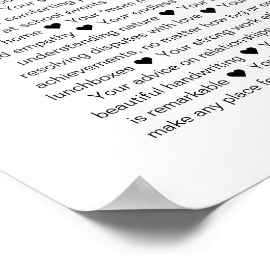 Poster 50 Raisons pour lesquelles nous vous aimons 50e an (Coin)