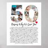 Poster 50 Raisons pour lesquelles nous vous aimons 50e an (Devant)
