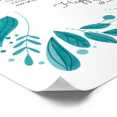 Poster 50 raisons pour lesquelles nous vous aimons feuill (Coin)