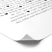 Poster 50 raisons pour lesquelles nous vous aimons noces  (Coin)