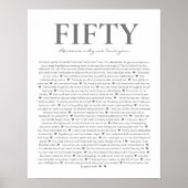 Poster 50 raisons pour lesquelles nous vous aimons vow ma (Devant)