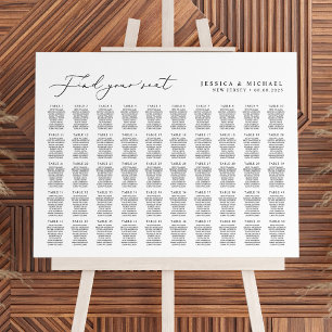 Poster 50 Tables Large Trouvez Votre Siège Graphique