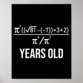 Poster 50 Years Old Equation Funny 50th Birthday Math  (Devant)