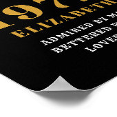 Poster 50e anniversaire 1972 Elégant Black Gold Chic (Coin)