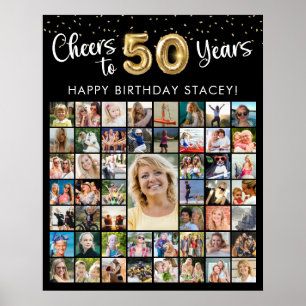 Poster 50e anniversaire 51 Collage de photos À 40 ans