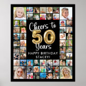 Poster 50e anniversaire 57 Photo Collage encourage à 50 a (Devant)