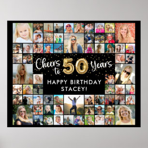Poster 50e anniversaire 68 Photo Collage À 50 Ans