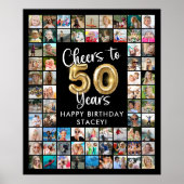 Poster 50e anniversaire 69 Photo Collage encourage à 50 a (Devant)