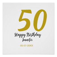 50e anniversaire ajouter nom date année noire modè