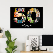 Poster 50e anniversaire Créez votre propre photo multipho (Bureau à domicile)