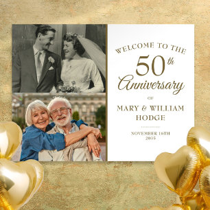 Poster 50e anniversaire de mariage 2 Photo Panneau de bie