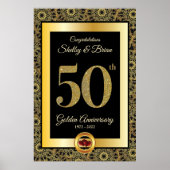 Poster 50e anniversaire d'or Symbole de bienvenue (Devant)