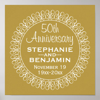 Poster 50e anniversaire du Mariage Personnalisé