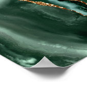 Poster 50e anniversaire Emerald Green Gold Agate Bienvenu (Coin)