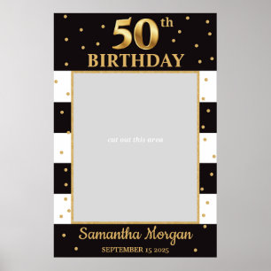 Poster 50e anniversaire Gold et Black Photo Prop Frame