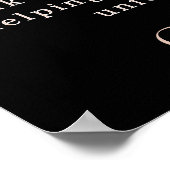 Poster 50e anniversaire noir rose or photo étoiles bienve (Coin)