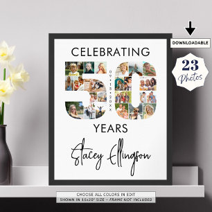 Poster 50e anniversaire Numéro 50 23 Photo Collage