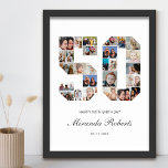 Poster 50e anniversaire Numéro 50 Photo personnalisée Col<br><div class="desc">Célébrez le 50e anniversaire avec ce poster photo-collage personnalisé numéro 50. Ce cadeau personnalisable est également parfait pour un anniversaire mariage. C'est une excellente façon de présenter des souvenirs précieux de votre vie de mariage et de marié. L'affiche comporte un collage de photos qui capturent ces moments spéciaux, et il...</div>