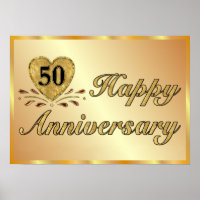 Poster - 50e anniversaire - Or