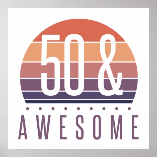 Poster 50e anniversaire Retro Sunset (Devant)