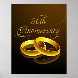 Poster 50e anniversaire Script Gold