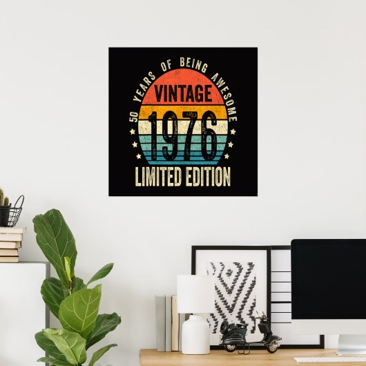 Poster 50e anniversaire Vintage 1976 Édition limitée (Bureau à domicile)