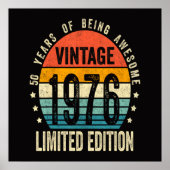 Poster 50e anniversaire Vintage 1976 Édition limitée (Devant)